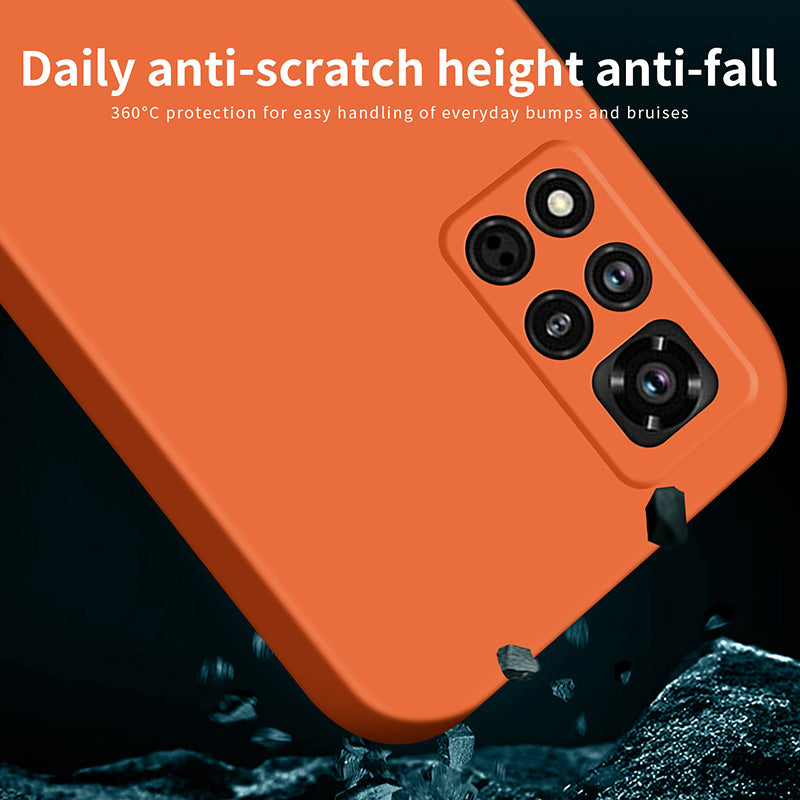 MOFI JK Qin Series For Honor V40 5G Phone Case Skin-Feel Protective Phone Cover - Orange MOFI JK Qin Series For Honor V40 5G Phone Case Skin-Feel Protective Phone Cover - Orange